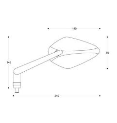 Barracuda N2000-BX Coppia specchietti X-Version B-Lux