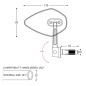 Barracuda N2000-SXB Coppia specchietti Skin-x Bar End B-Lux