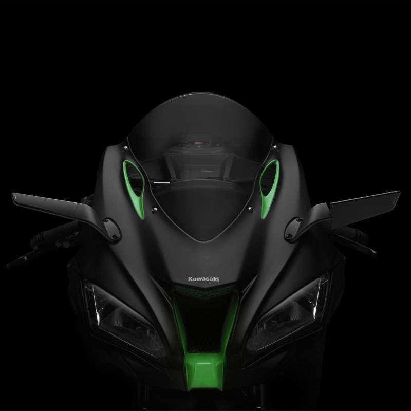 HEATE Moto CNC Specchio Laterale per Kawasaki ZX10R ZX6R ER-6N ER-6F per Versys 650 per Versys1000 ZX-6R ZX-10R ZX-14R Specchi Retrovisori 10mm (Color : Rot