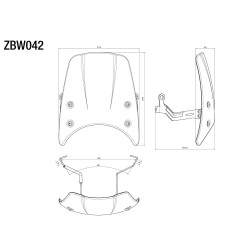 Rizoma ZBW042A Parabrezza BMW R nine T 2014-16