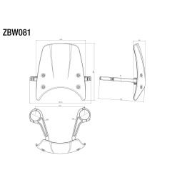 Rizoma ZBW081A Parabrezza con kit montaggio BMW RnineT