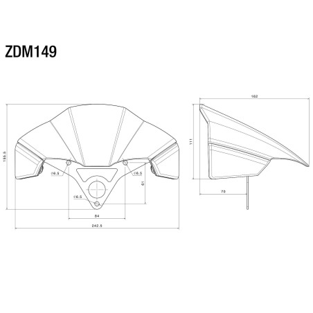 Rizoma ZDM149K Parabrezza con kit montaggio Ducati Streetfighter V4 1100S 2021