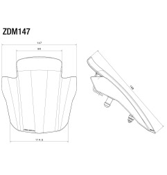 Rizoma ZDM147B Parabrezza Ducati Diavel 1260