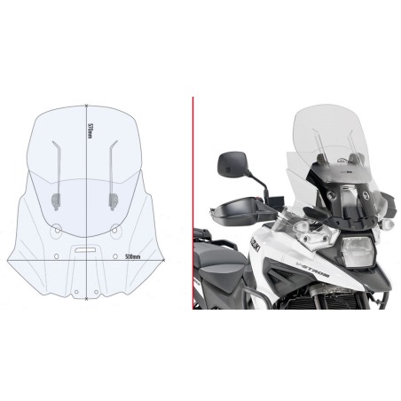 Cupolino scorrevole Givi AF3117 Airflow per Suzuki V-Strom 1050 2020 e 1050 DE 2023