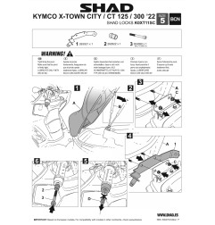 Shad Locks K0XT11SC Staffa montaggio Antifurto da manubrio Kymco X-Town 125/300 CITY/CT