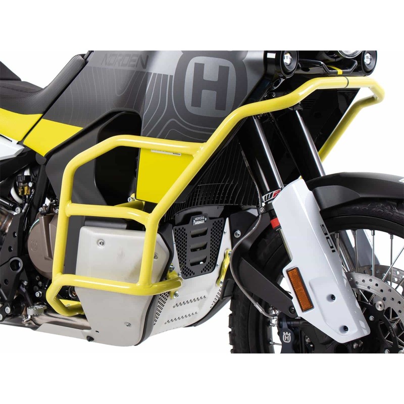 Hepco Becker 5027634 00 08 protezione motore tubolare completa Husqvarna Norden 901 Giallo