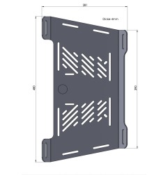 Hepco Becker 8007634 00 01 espansione base portapacchi Husqvarna Norden 901