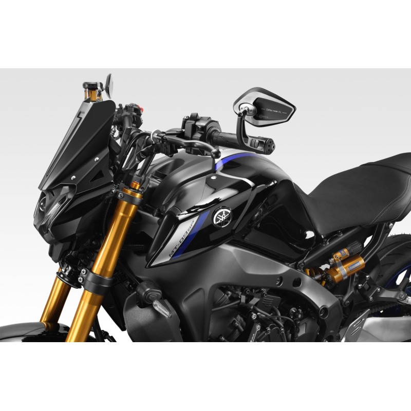 DPM Race Cupolino 'Warrior' In Alluminio Per Yamaha MT09 / FZ09 (2021-2023), Parabrezza Sportivo 100% Made In Italy, Nero Opaco