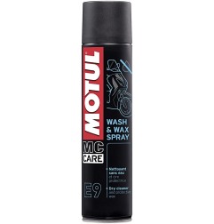 Motul E9 Wash & Wax Spray pulitore a secco per moto