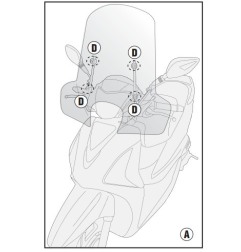 A7054A Givi attacchi per parabrezza 7054A per scooter Sym Symphony