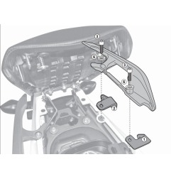 1111KIT Kit specifico Givi per l'installazione del PLX1111 / PL1111 / TE1111 senza l’attacco per il bauletto posteriore 1111FZ