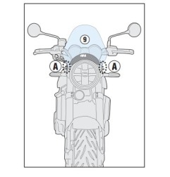 A4124A Givi kit di attacchi per cupolino A200 e A210 su Kawasaki Z900RS