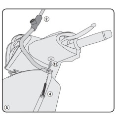 A6109A Kit di attacchi specifico parabrezza Kymco Like 125