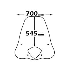 Isotta E119 Parabrezza media protezione per Honda PS 125/150 06-12