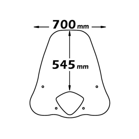Isotta E119 Parabrezza media protezione per Honda PS 125/150 06-12