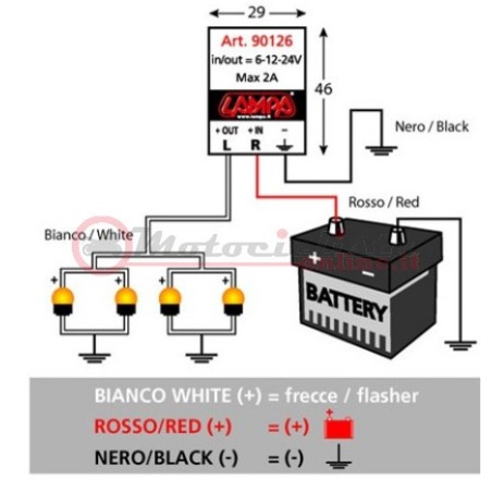 Intermittenza frecce a led 6/12/24V 90126