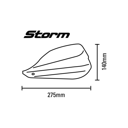 Barkbusters STM-002-BK Protezione paramani Storm 1 Punti ancoraggio interno