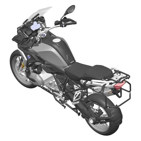 MyTech BMW132PB Staffa aggancio Bauletto Model-X su BMW GS