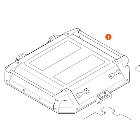 Kappa ZKFR580ACM Coperchio montato Bauletto alluminio K Force KFR580A