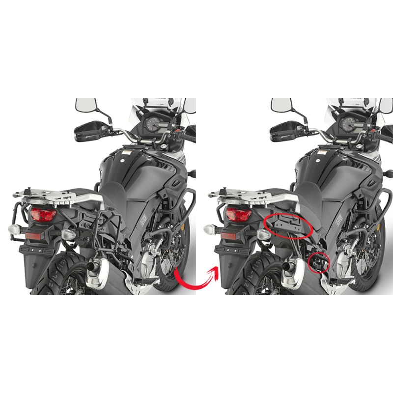 PLR3112 Portavaligie laterali a sgancio rapido per valigie GIVI Monokey per Suzuki DL-650 V-Strom 2017