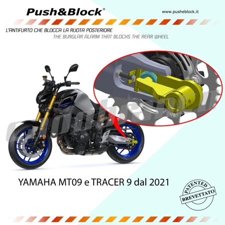 Push&Block WL-Y03 Antifurto Blocca ruota Yamaha MT09 e Tracer 9 2021