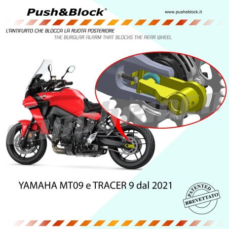 Push&Block WL-Y03 Antifurto Blocca ruota Yamaha MT09 e Tracer 9 2021