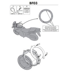 Givi BF03 flangia metallica per installazione di borse da serbatoio 