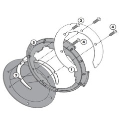 Givi BF02 flangia per aggancio borsa serbatoio tanklock