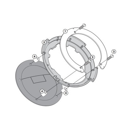 BF04 Givi flangia di aggancio tanklock per installare borse serbatoio specifiche