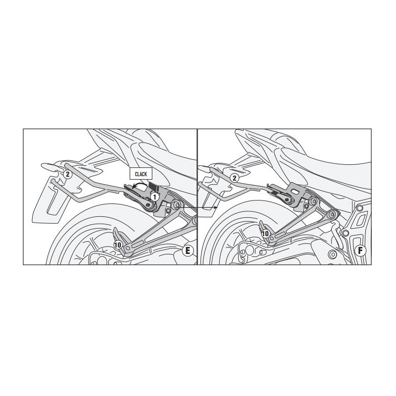 Kappa TR2157K Telaietti laterali Remove-X sgancio rapido Yamaha MT07 dal 2021