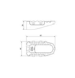 CNC Racing PEP05B Coppia pedane poggiapiedi Touring Pilota Nero