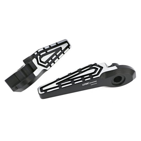 CNC Racing PEP04BS Coppia pedane poggiapiedi Passeggero Ducati Diavel Nero Argento