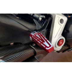 CNC Racing PEP04RS Coppia pedane poggiapiedi Passeggero Ducati Diavel Rosso Argento