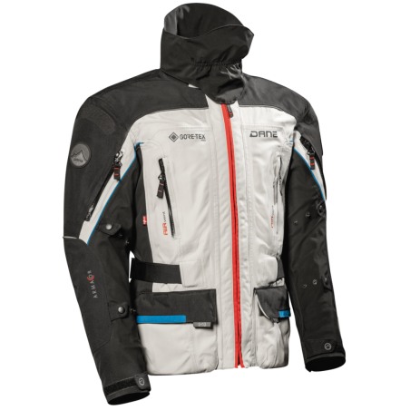 Dane Nimbus 2 Giacca da moto Gore-tex Pro Grigio Rosso Blu