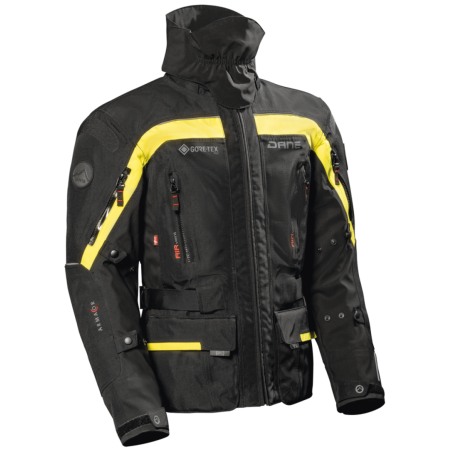 Dane Nimbus 2 Giacca da moto Gore-tex Pro Nero - Giallo Fluo