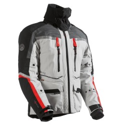 Dane Ribe Giacca 3 strati da moto in Gore-tex PRO Grigio Nero Rosso