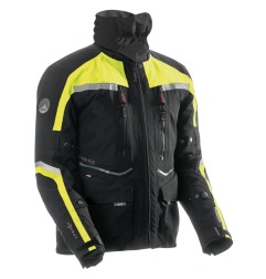 Dane Ribe Giacca 3 strati da moto in Gore-tex PRO Nero - Giallo Fluo