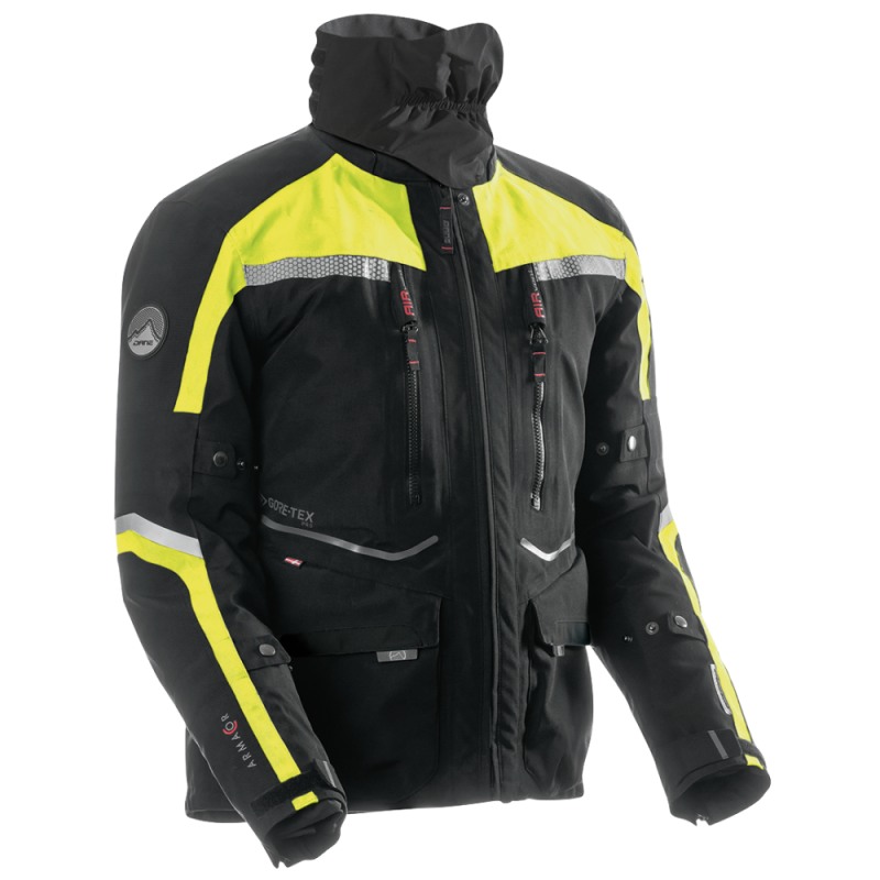 Dane Ribe Giacca 3 strati da moto in Gore-tex PRO Nero - Giallo Fluo