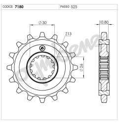 DID 376269000 Kit trasmissione per Yamaha Tracer 7 dal 2020