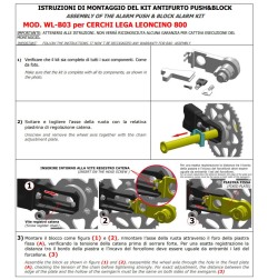 Push&Block WL-B04 Blocca ruota raggi posteriore Benelli Leoncino Trail 800 2022