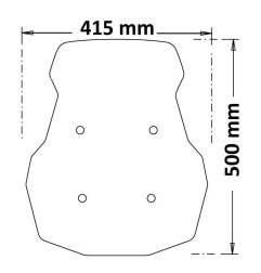 Isotta SC451 Cupolino Touring medio Trasparente Aprilia Tuareg 660