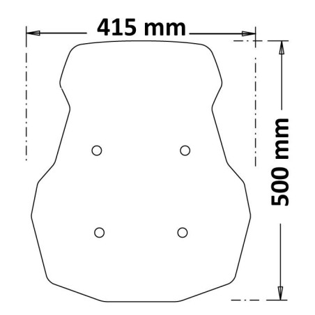 Isotta SC451 Cupolino Touring medio Trasparente Aprilia Tuareg 660