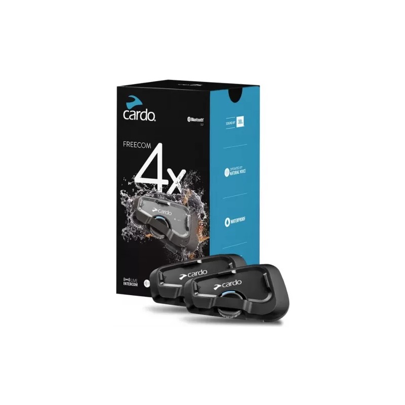 Coppia Cardo Freecom 4x Interfono moto bluetooth a 4 vie