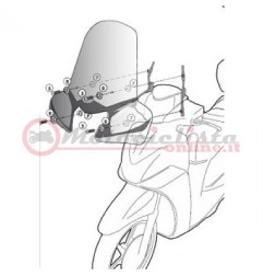 A6704A Givi attacchi parabrezzam Givi 153A specifico per Aprilia Scarabeo 50 Street (09  13)