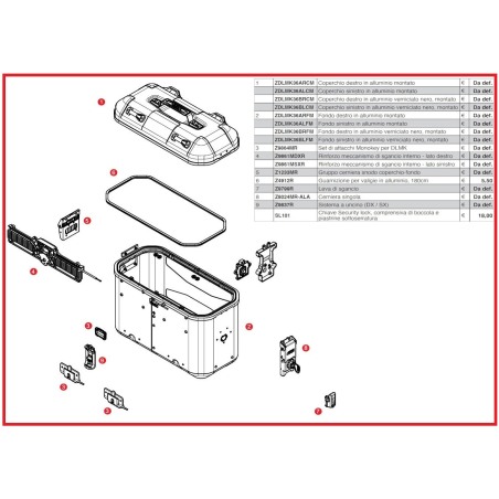 Givi ZDLMK36BLFM Fondo montato Nero Sinistro Dolomiti DLMK36B