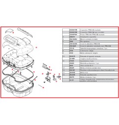 Givi Z2282CBM coperchio montato Trekker II TRK35B Nero