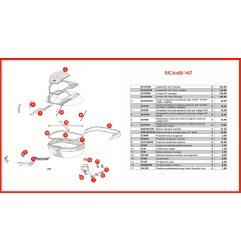 Givi ZV47FNM Ricambio del fondo montato del Bauletto GIVI V47