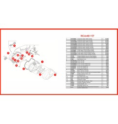 Givi Z1405R Distanziale conico per valigie laterali V35 e V37