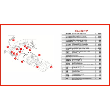 Givi Z1405R Distanziale conico per valigie laterali V35 e V37