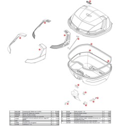 Givi C47B913 Cover bianca per bauletto B47 Blade